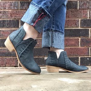 Charles David Dark Teal Ankle Boots